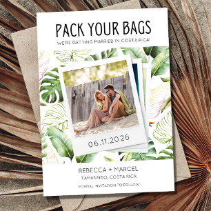 Packa dina väskor Costa Rica Photo Bröllop Spara Datumet