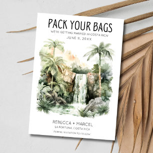 Packa dina väskor Costa Rica Photo Bröllop Spara Datumet
