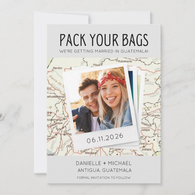 Packa dina väskor Guatemala Destination Bröllop  Spara Datumet (Framsida)