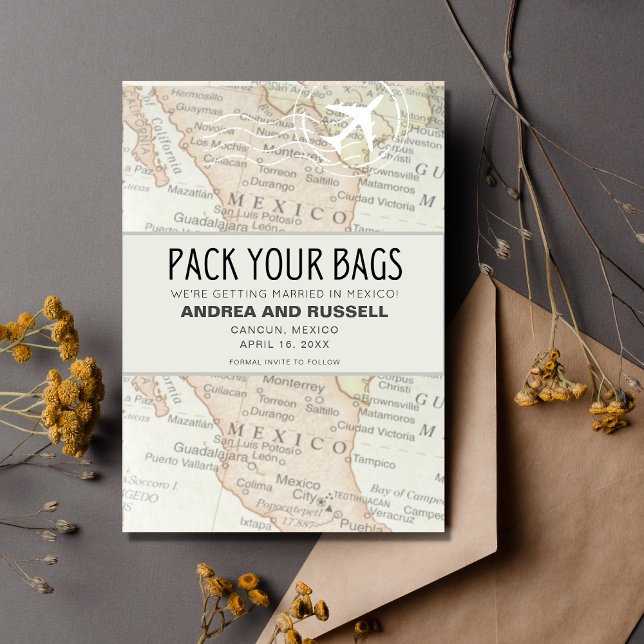Packa dina väskor, Mexiko Bröllop Spara Datumet (Skapare uppladdad)