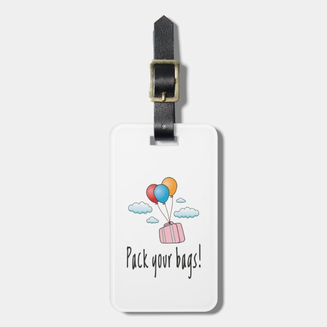 Packa dina väskor och låt oss gå på helgdag bagagebricka (Vertikal Framsida)