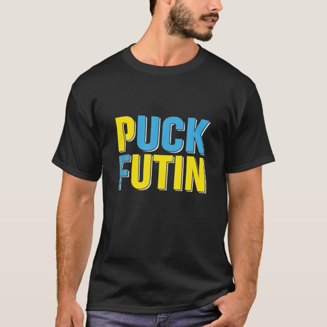 Packa Futin Memid jag står med Ukraina Lov T Shirt (Framsida)