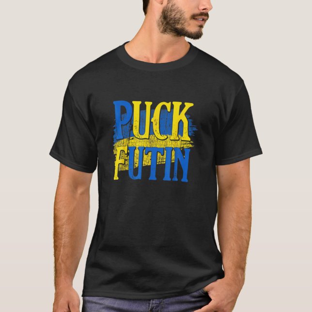 Packa Futin Memid jag står med Ukraina Lov T Shirt (Framsida)