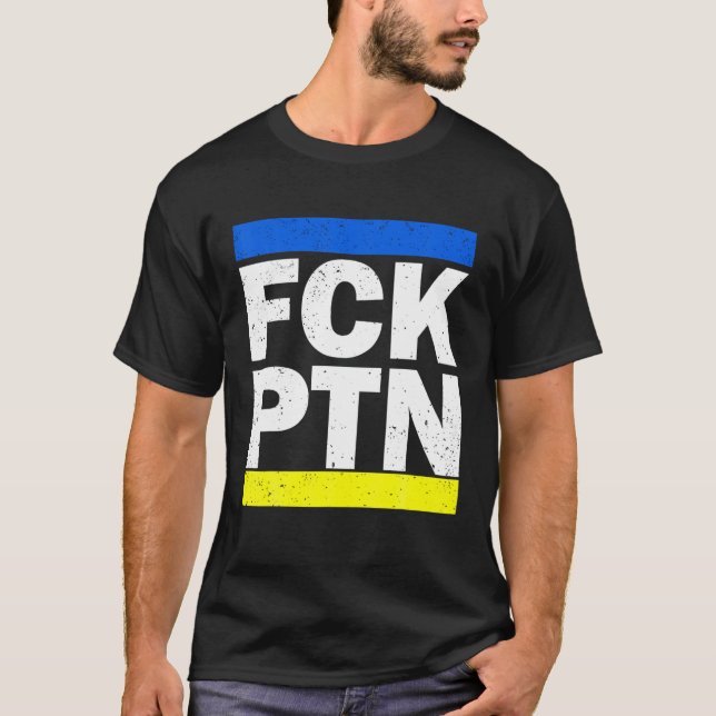 Packa Futin Memid jag står med Ukraina Lov T Shirt (Framsida)