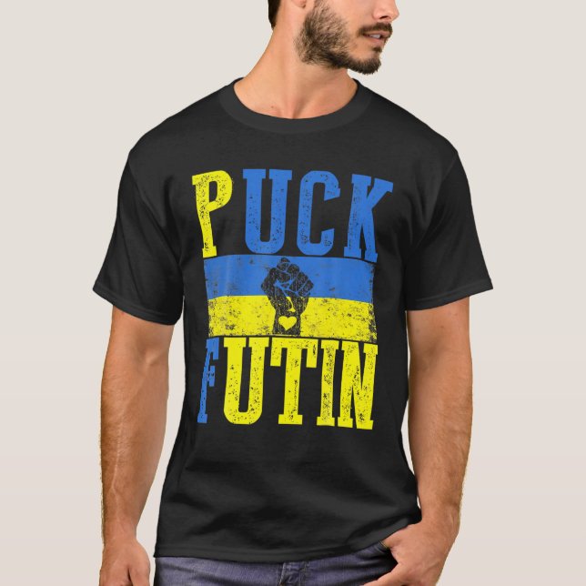 Packa Futin Memid jag står med Ukraina Lov T Shirt (Framsida)