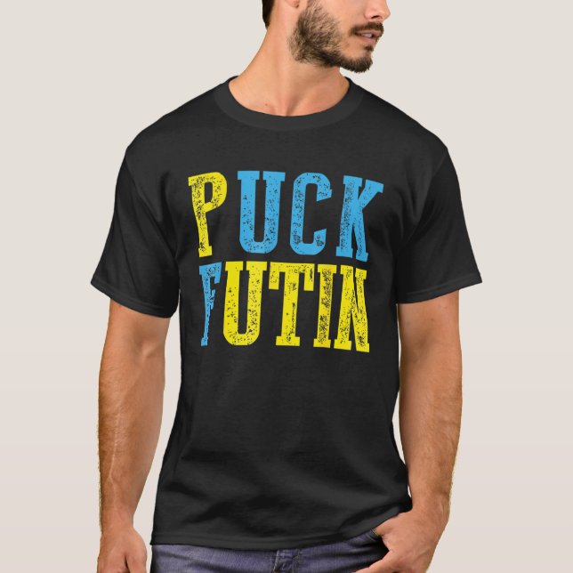 Packa Futin Memid jag står med Ukraina Lov T Shirt (Framsida)