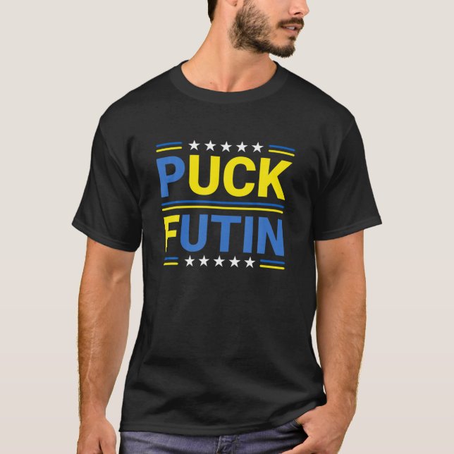 Packa Futin Memid jag står med Ukraina Lov T Shirt (Framsida)