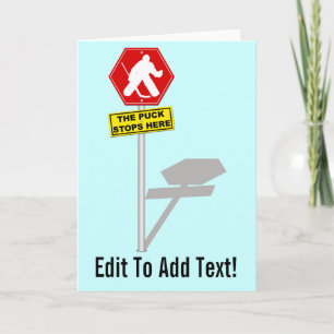 Packa här, Hockey Goalie Greeting Card Kort