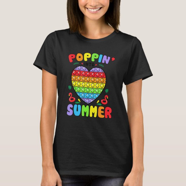 Packa in i sommaruppehållet förra dagen på skoltop t shirt (Framsida)
