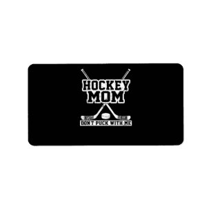 Packa inte med mig när jag spelar hockey adressetikett