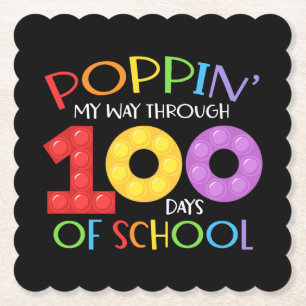 Packa mig genom 100 dagars skolgång underlägg papper