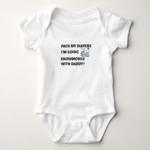 Packa min blöjor Jag ska snöskotera med Pappa T Shirt