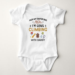 Packa min blöjorväska Jag ska klättra med Pappa T Shirt