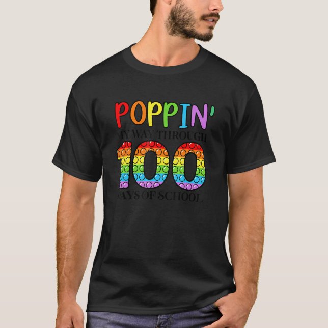 Packa min väg till 100 skoldagar 100 dagar t shirt (Framsida)