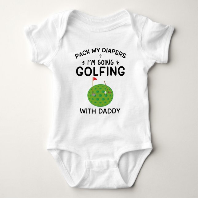Packa mina blöjor... Jag ska golfing T Shirt (Framsida)
