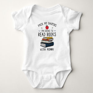 Packa Mina Blöjor Jag Ska Läsa Böcker med Mamma T Shirt