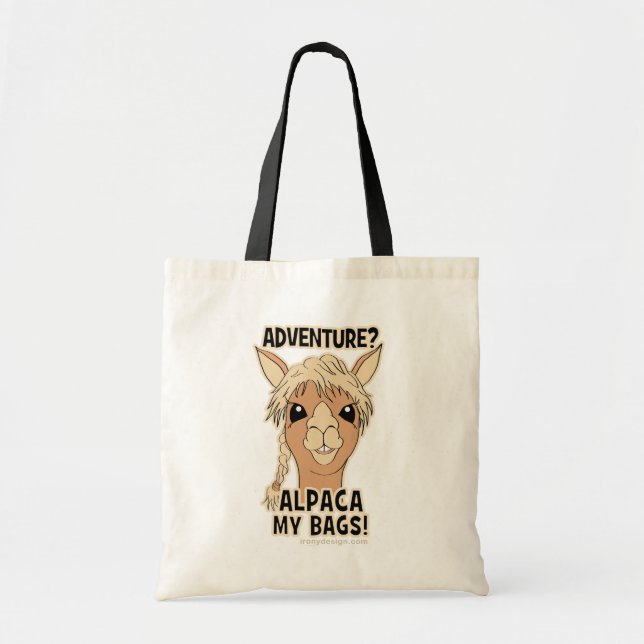 Packa mina väskor, lustigt Alpaca Llama Tygkasse (Framsidan)