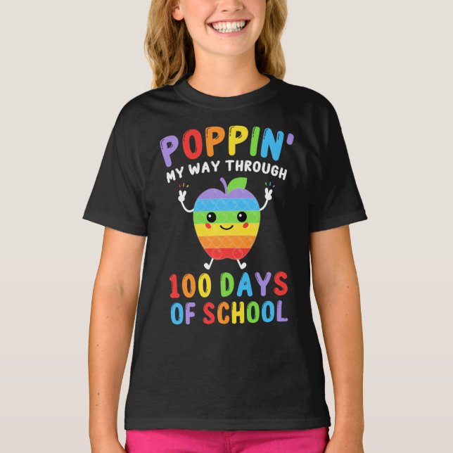 Packa mitt sätt att gå igenom 100 dagar med skolba t shirt (Framsida)