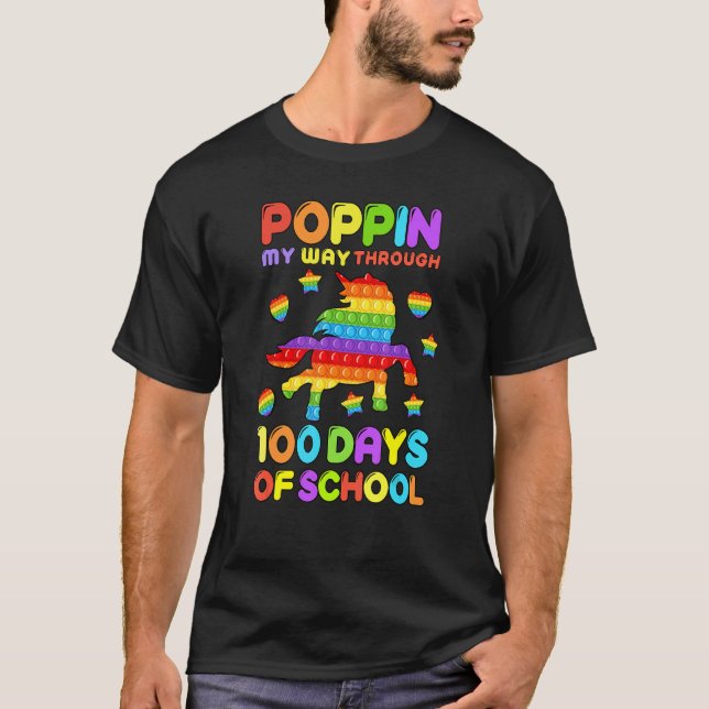 Packa mitt sätt att gå igenom 100 dagar med skolen t shirt (Framsida)