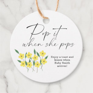 Packa när hon poppar elegant Wildblommor Gåvor Etiketter