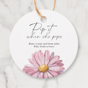 Packa när hon poppar elegant Wildblommor Gåvor Etiketter