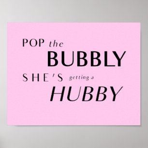 Packa på bubblan, hon får en hubby-back-Drop Poster