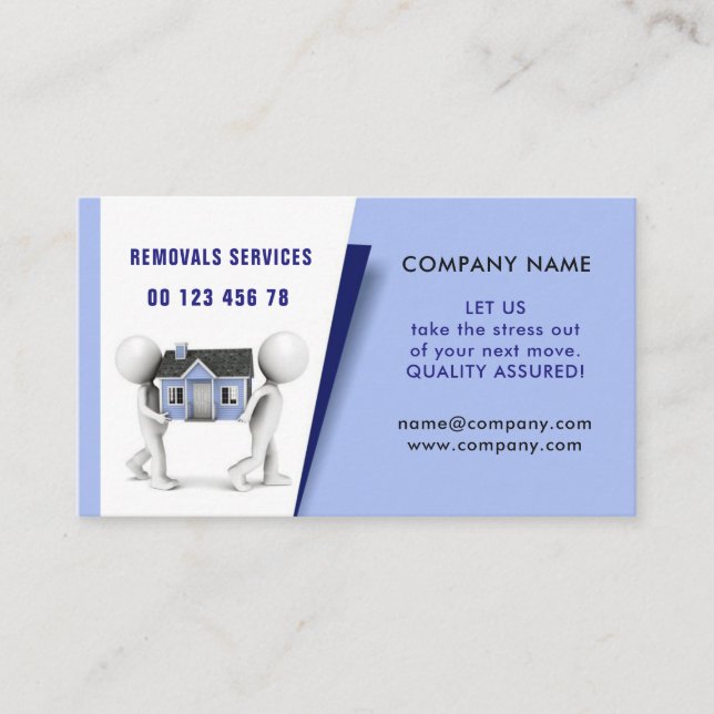 Packa & packa upp som är tjänste-, tjänste- visitkort (Framsida)