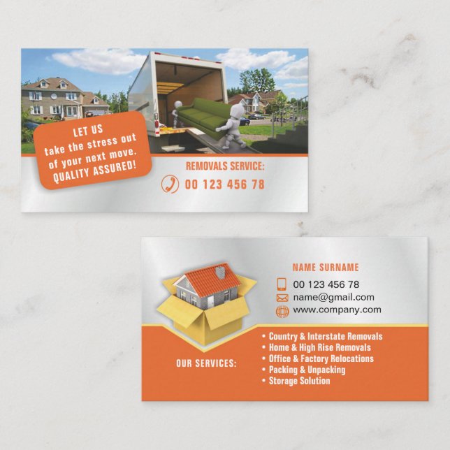 Packa & packa upp som är tjänste-, tjänste- visitkort (Fram/baksida)