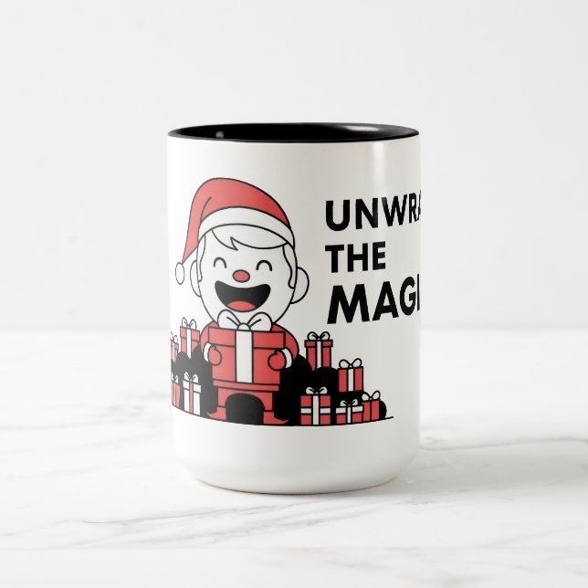 Packa upp den magiska julen Två-Tonad mugg (Center)