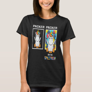 Packar människor med autism-pussel enhörning neuro t shirt
