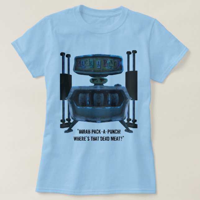 Packe-en-Stansmaskin w/Quote (kvinnor) T Shirt (Design framsida)