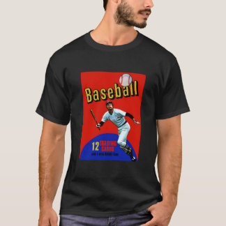 Packe för vax för kort för vintagebaseballhandel tee shirt