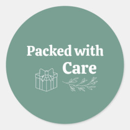 Packed with Care Soft Sage Green Minimalist Pack Runt Klistermärke