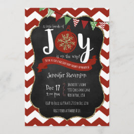 Packen av glädje är på långt baby shower Invitatio Inbjudningar