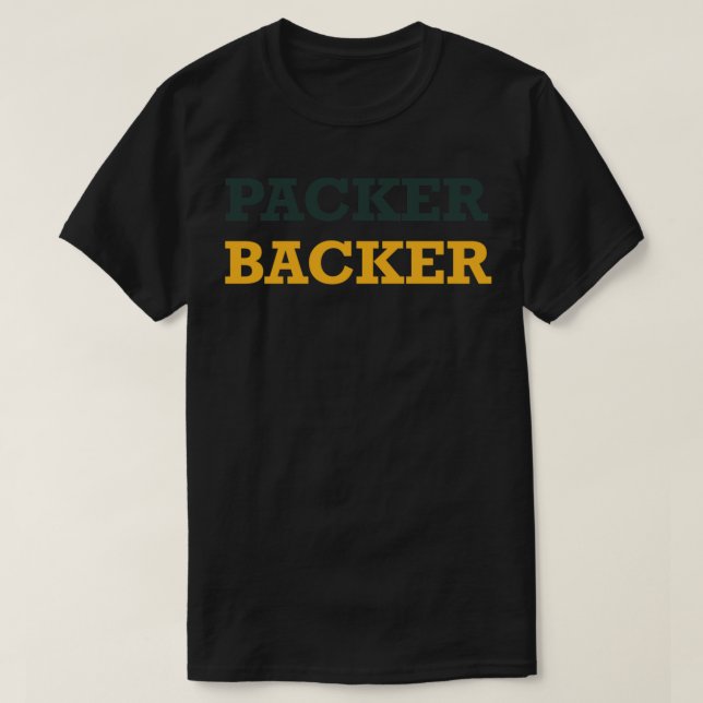 Packer Backer - Visa Pridet Grönt Bay Packers T Shirt (Design framsida)