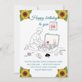 Packing for the next chapter,Birthday Kort