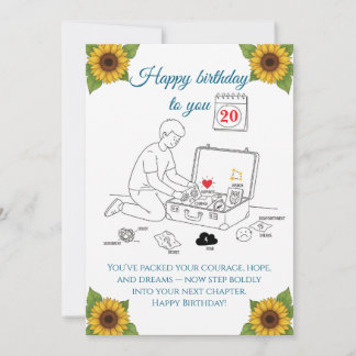 Packing for the next chapter,Birthday Kort