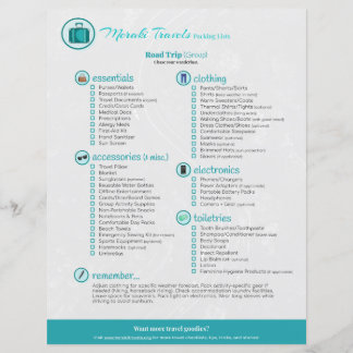 Packningslista: Bilresa (Grupp)