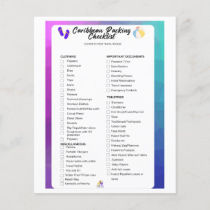 Packningslista folder flygblad