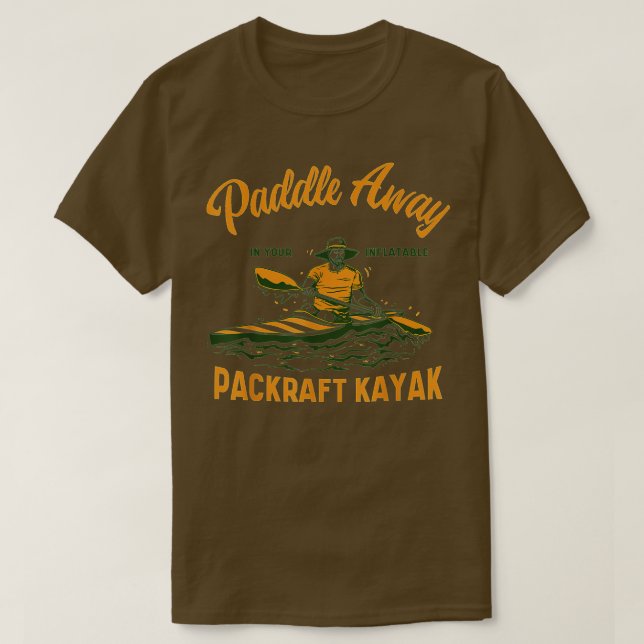 Packraft-Boat Rafts-Kayak Kayaking paddle Packra T Shirt (Design framsida)