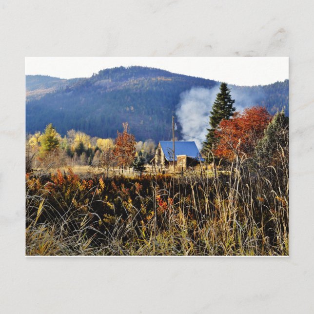 Packs flodområde nära Sandpoint, Idaho. Vykort (Framsida)