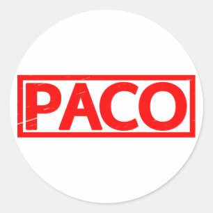 Paco Frimärke Runt Klistermärke