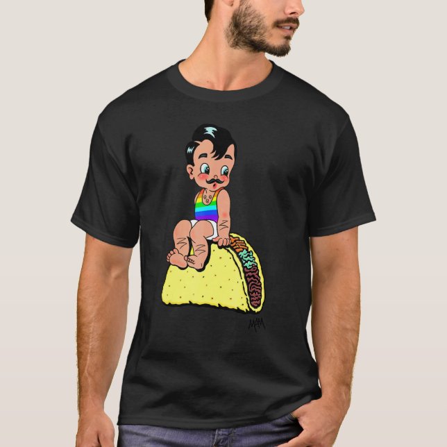 Paco Kärlek Win Rainbow Fredstecken Pride Lesbisk  T Shirt (Framsida)