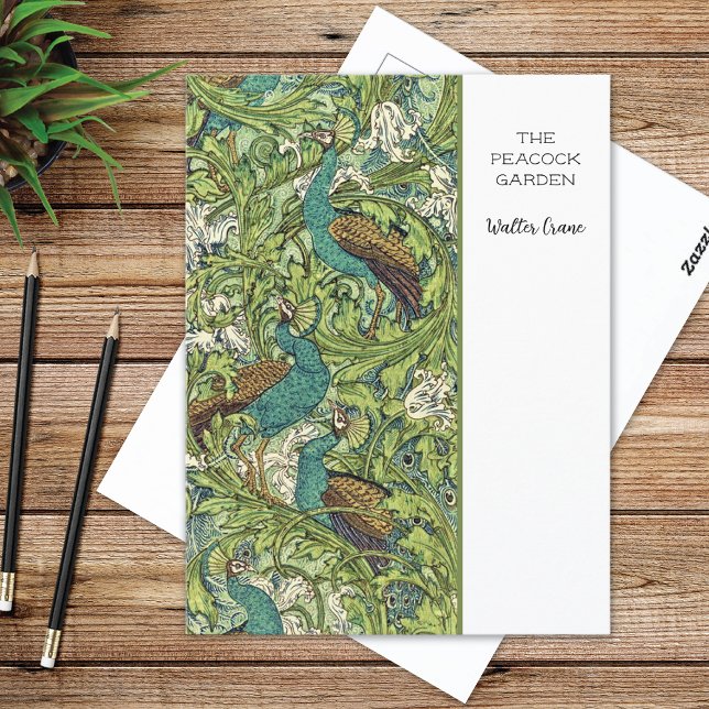 Pacock Garden Walter Crane-vykort Vykort (Skapare uppladdad)