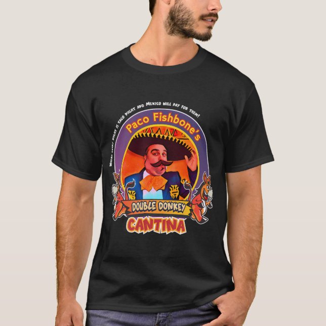 Pacos Double Donkey Cantina T Shirt (Framsida)