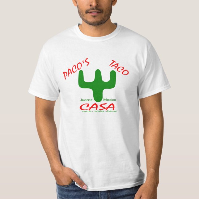 Pacos TacoCasa Tee Shirt (Framsida)
