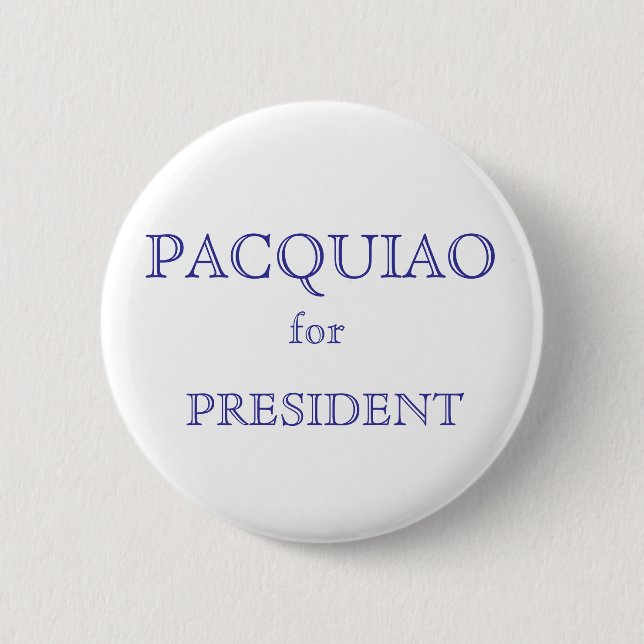 PACQUIAO för, PRESIDENT Knapp (Framsida)