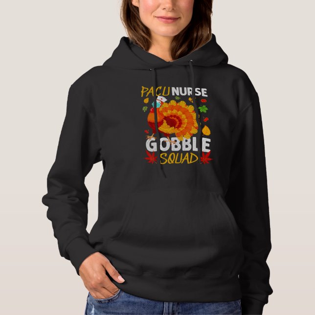 Pacu Nurse Gobble Squad Turkey Ansikte Mask Thanks T Shirt (Framsida)