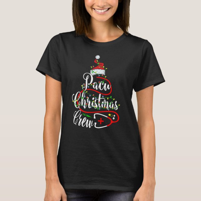 Pacu Nurse jul Crew Cute Julafton Gifts T Shirt (Framsida)