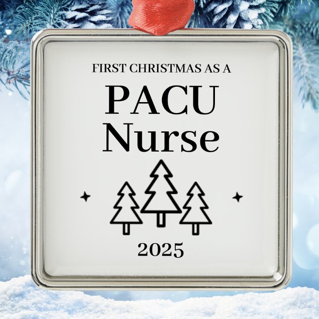 Pacu Nurse jul Julgransprydnad Metall (Pacu Nurse Christmas Metal Ornament
)